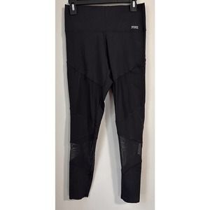 Pink Victoria's Secret Bonded Leggings Medium gym workout Black‎ #1023